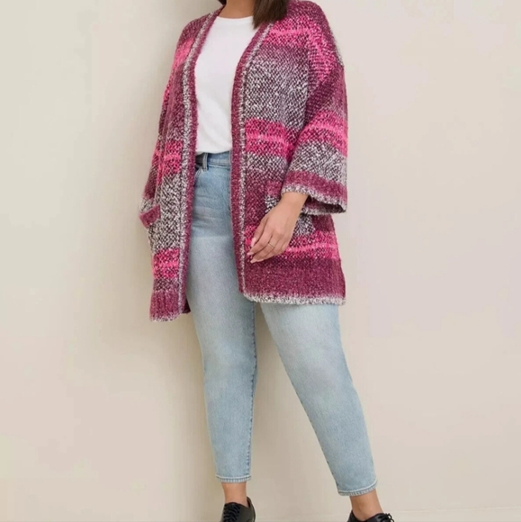 Torrid Spacedye Oversize Kimono Cardigan Size 4 - Picture 5 of 13